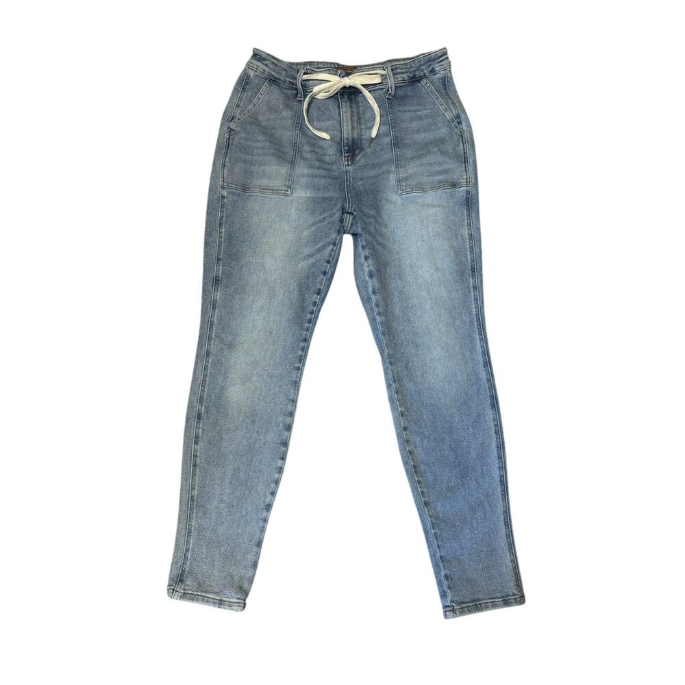 Judy Blue Jogger Jeans Women’s 15/32 Light Wash Drawstring Denim